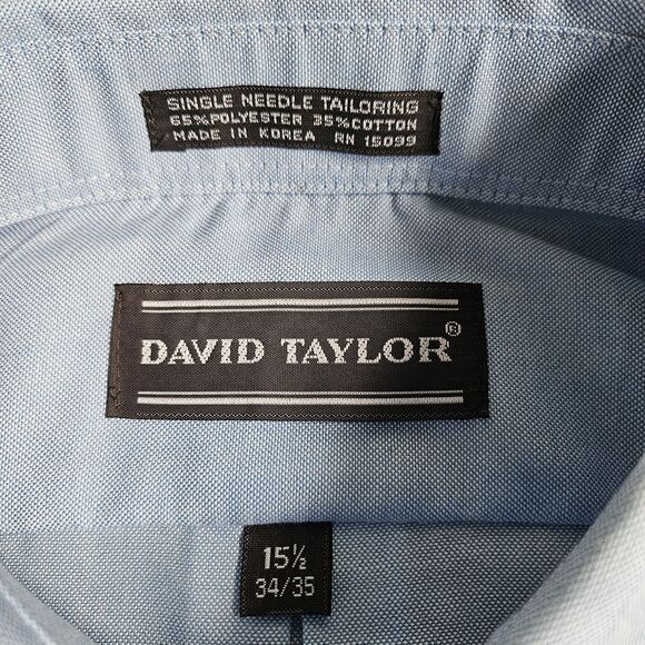 Vintage New with Tag David Taylor Collection men’s button-up shirt Size 15.5 - Picture 5 of 8